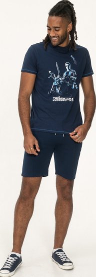 D555 Cameron Official Terminator Printed Crew Neck T-Shirt Dark Navy - T-särgid - Suured T-särgid 2XL – 14XL