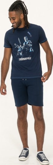 D555 Cameron Official Terminator Printed Crew Neck T-Shirt Dark Navy - T-särgid - Suured T-särgid 2XL – 14XL