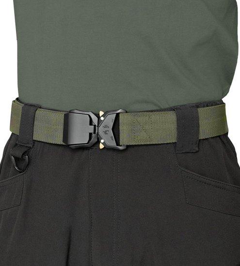 D555 Dale Tactical Stretch Webbing Belt with Heavy Duty Quick Release Buckle Khaki - Rihmad - Pikad Rihmad W40-W70/2XL-8XL