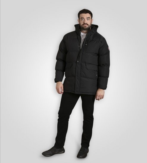 D555 Wolverhampton Quilted Padded Jacket with Hood Black - Jakid ja joped - Joped, suured suurused: 2XL – 12XL