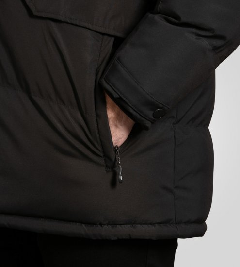 D555 Wolverhampton Quilted Padded Jacket with Hood Black - Jakid ja joped - Joped, suured suurused: 2XL – 12XL