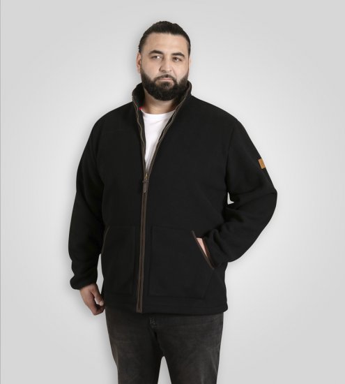 D555 Louth Micro Fleece Jacket with Sherpa Lining Black - Jakid ja joped - Joped, suured suurused: 2XL – 12XL