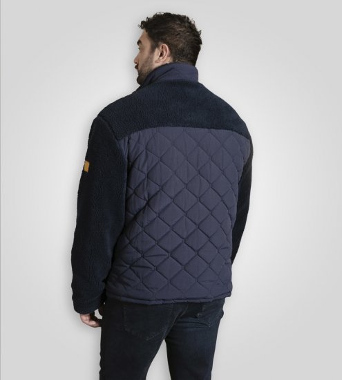 D555 Northampton Hybrid Sherpa Quilted Micro Fleece Jacket Navy - Jakid ja joped - Joped, suured suurused: 2XL – 12XL