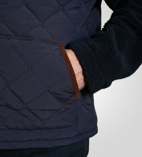 D555 Northampton Hybrid Sherpa Quilted Micro Fleece Jacket Navy - Jakid ja joped - Joped, suured suurused: 2XL – 12XL