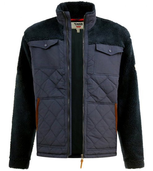 D555 Northampton Hybrid Sherpa Quilted Micro Fleece Jacket Navy - Jakid ja joped - Joped, suured suurused: 2XL – 12XL