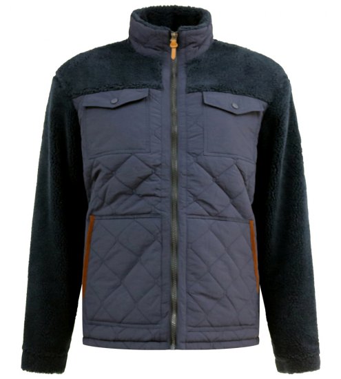 D555 Northampton Hybrid Sherpa Quilted Micro Fleece Jacket Navy - Jakid ja joped - Joped, suured suurused: 2XL – 12XL