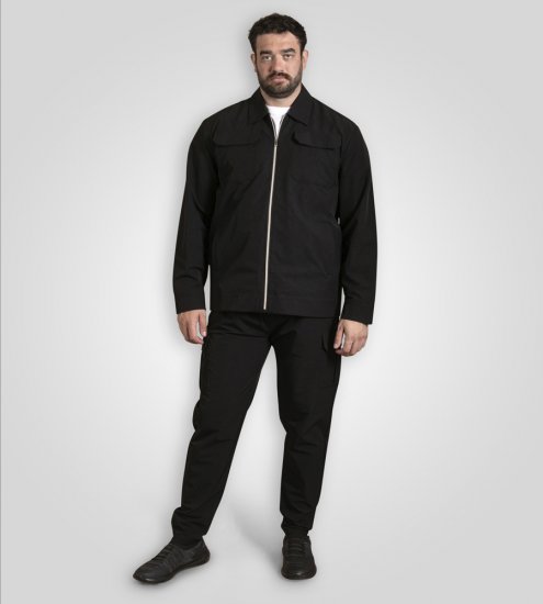 D555 Wimbledon Couture Stretch Jacket with Zipper Black - Jakid ja joped - Joped, suured suurused: 2XL – 12XL