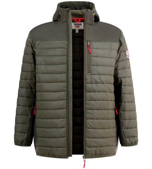 D555 Northfield Hybrid softshell tepitud kapuutsiga jope khaki - Jakid ja joped - Joped, suured suurused: 2XL – 12XL