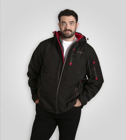 D555 Fretwell Padded Softshell Jacket with Detachable Hood Black - Jakid ja joped - Joped, suured suurused: 2XL – 12XL