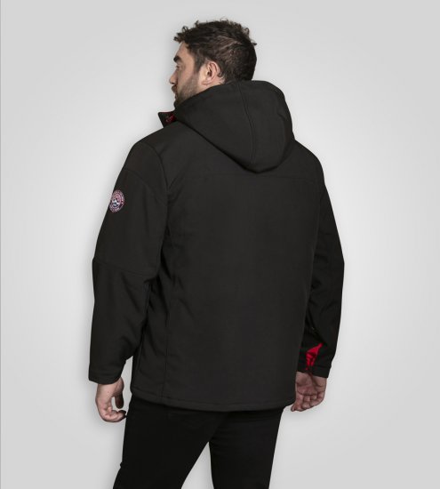 D555 Fretwell Padded Softshell Jacket with Detachable Hood Black - Jakid ja joped - Joped, suured suurused: 2XL – 12XL