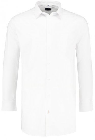 Adamo John Comfort Fit Long Sleeve shirt White - Särgid - Meeste suured särgid 2XL – 8XL