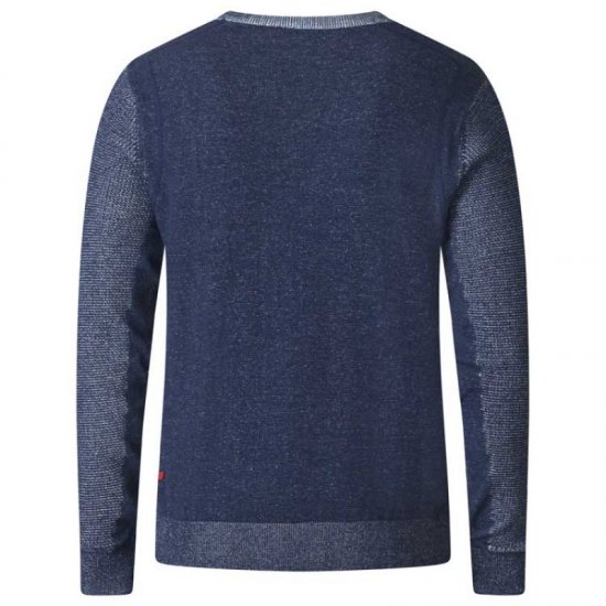 D555 Bryson Crewneck Sweater with Pocket Navy - Sviitrid ja dressipluusid - Meeste suured kapuutsiga jakid suurustes 2XL – 14XL