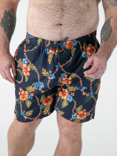 D555 Dawson AO Ujumispüksid Hawaii Mustriga Tumesinised - Aluspesu ja ujumisriided - Aluspesu 2XL-8XL