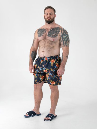 D555 Dawson AO Ujumispüksid Hawaii Mustriga Tumesinised - Aluspesu ja ujumisriided - Aluspesu 2XL-8XL