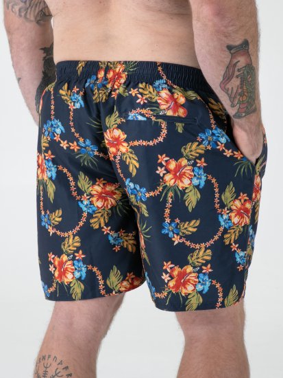 D555 Dawson AO Ujumispüksid Hawaii Mustriga Tumesinised - Aluspesu ja ujumisriided - Aluspesu 2XL-8XL