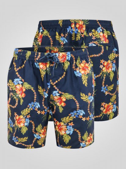 D555 Dawson AO Ujumispüksid Hawaii Mustriga Tumesinised - Aluspesu ja ujumisriided - Aluspesu 2XL-8XL