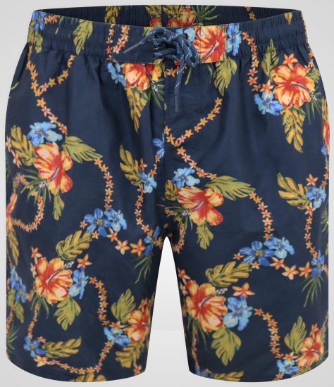 D555 Dawson AO Ujumispüksid Hawaii Mustriga Tumesinised - Aluspesu ja ujumisriided - Aluspesu 2XL-8XL