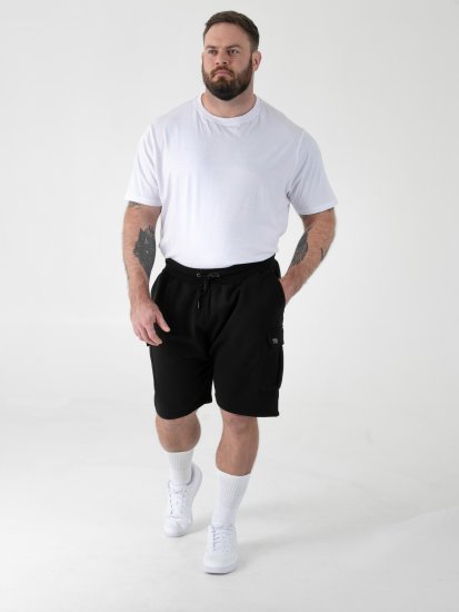 D555 Robinson 1 Fleece Cargo-Lühikesed püksid Elastse Vöökohaga Mustad - Dressipüksid ja -šortsid - Spordipüksid ja Lühikesed Spordipüksid