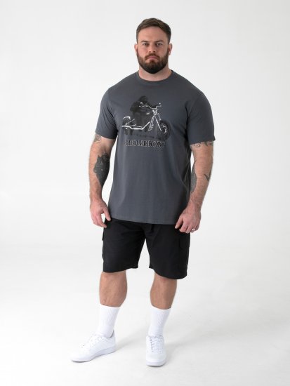 D555 Craig Gorilla Biker T-särk Pildiga Tumehall - T-särgid - Suured T-särgid 2XL – 14XL