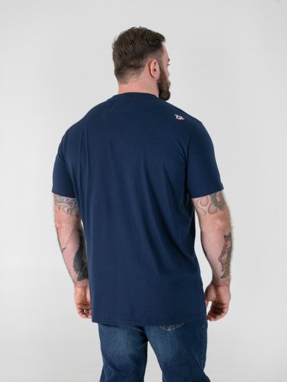 D555 Linton T-särk Mitmevärvilise Koljupildiga Tumesinine - T-särgid - Suured T-särgid 2XL – 14XL