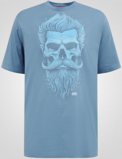 D555 Miller Bearded Skull T-särk Pildiga - T-särgid - Suured T-särgid 2XL – 14XL