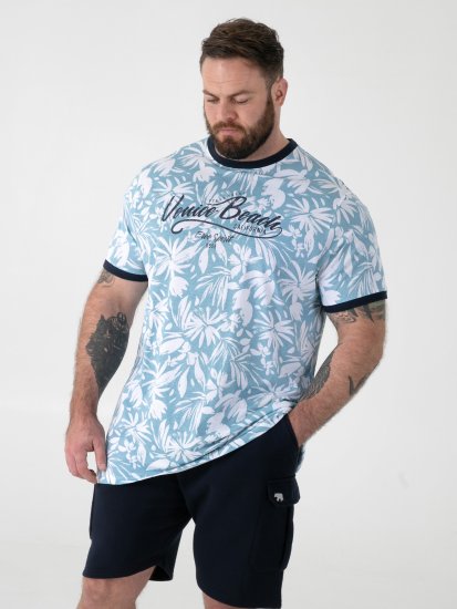D555 Shoreham AO T-särk Venice Beach Pildiga Sinine - T-särgid - Suured T-särgid 2XL – 14XL