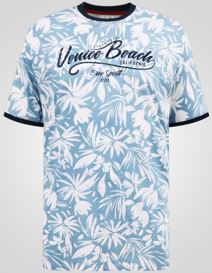 D555 Shoreham AO T-särk Venice Beach Pildiga Sinine - T-särgid - Suured T-särgid 2XL – 14XL