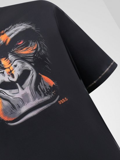 D555 Perkins Trükitud T-särk Must - T-särgid - Suured T-särgid 2XL – 14XL