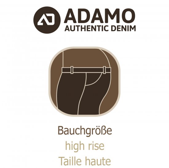 Adamo 5-Pocket High Rise Jeans Medium Blue - Teksad ja püksid - Meeste suured teksad W40 – W70