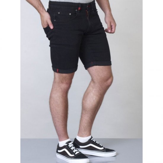 D555 Jude Stretch Denim Shorts Black - Lühikesed püksid - Lühikesed Püksid suured suurused: W40-W60
