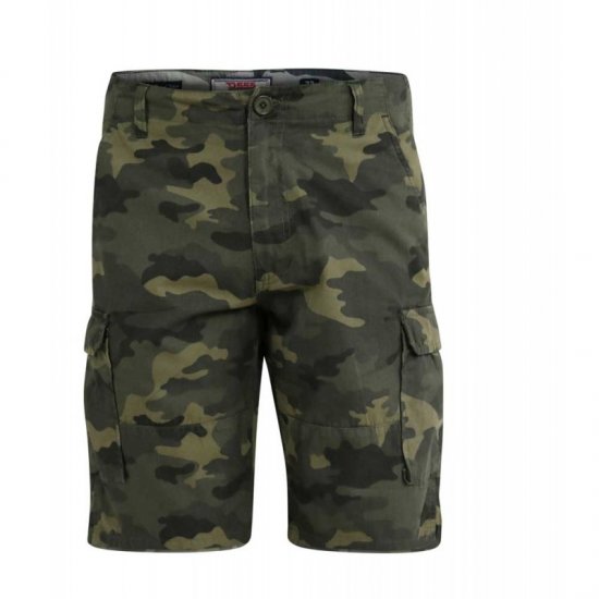 D555 Marty Camo Shorts Green - Lühikesed püksid - Lühikesed Püksid suured suurused: W40-W60