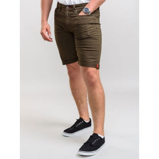 D555 Gilbert Stretch Shorts Khaki - Lühikesed püksid - Lühikesed Püksid suured suurused: W40-W60