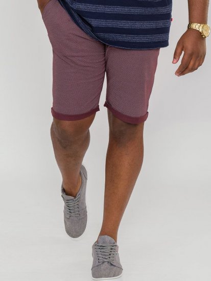 D555 Bandit Ao Micro Print Stretch Chino Shorts - Lühikesed püksid - Lühikesed Püksid suured suurused: W40-W60