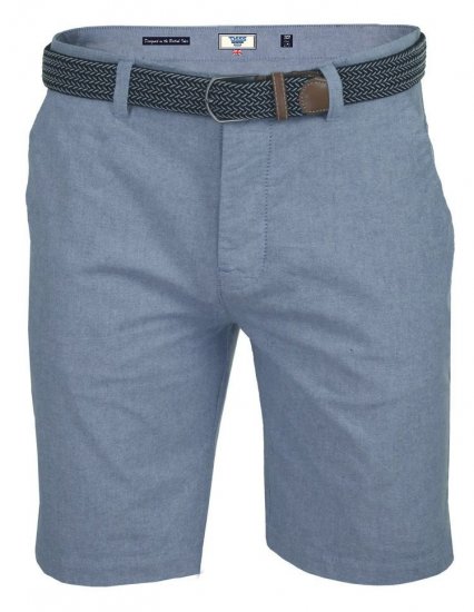 D555 Tiger Stretch Oxford Chino Shorts With Belt - Lühikesed püksid - Lühikesed Püksid suured suurused: W40-W60