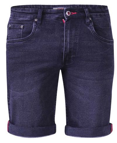 D555 Geneva Black Stretch Denim Shorts - Lühikesed Püksid - Lühikesed Püksid suured suurused: W40-W60