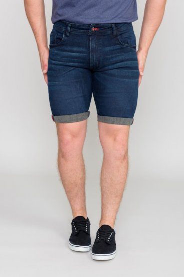 D555 BRENTWOOD Dark Blue Denim Shorts - Lühikesed püksid - Lühikesed Püksid suured suurused: W40-W60