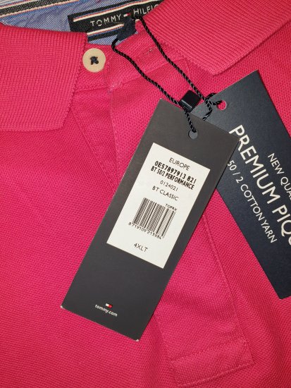 Tommy Hilfiger Classic Polo Dark Pink - Motley hull aprilliale - 
