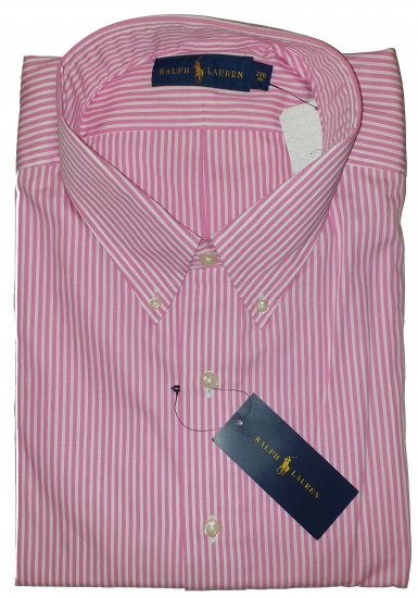 Polo Ralph Lauren 702 Shirt Pink/White - Motley hull aprilliale - 