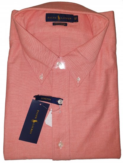 Ralph Lauren TC7E Long Sleeve Shirt Orange/White - Motley hull aprilliale - 
