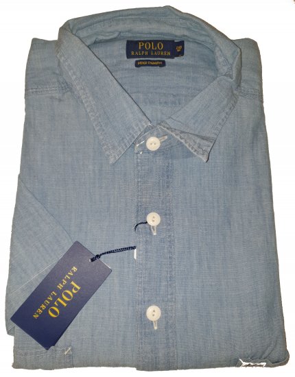 Polo Ralph Lauren TC7E Short Sleeve Shirt Lite Indigo - Motley hull aprilliale - 
