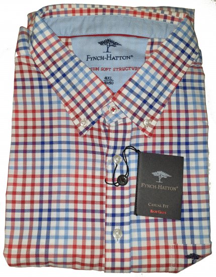 Fynch-Hatton 6022 Shirt Red - Motley hull aprilliale - 