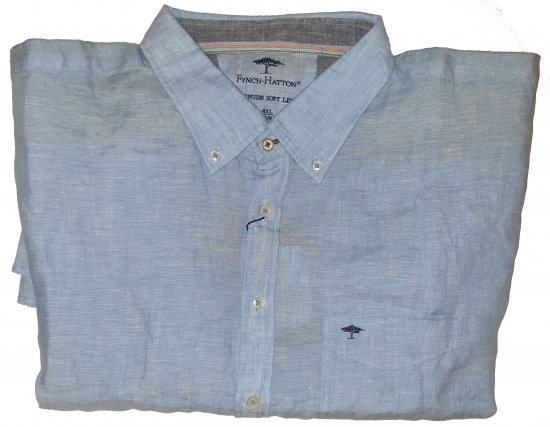 Fynch-Hatton 6152 Shirt Blue - Motley hull aprilliale - 