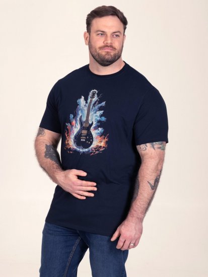 D555 Slater Trükitud T-särk Tumesinine - T-särgid - Suured T-särgid 2XL – 14XL