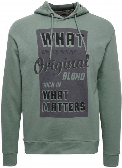 Blend Hoodie 4285 Duck Green - Sviitrid ja dressipluusid - Meeste suured kapuutsiga jakid suurustes 2XL – 14XL