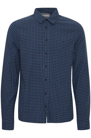 Blend Long Sleeve Shirt 4317 Dress Blues - Särgid - Meeste suured särgid 2XL – 8XL