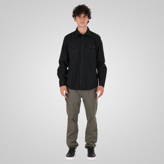 Double Outfitters GS-5126 Trukkidega särk Must - Särgid - Meeste suured särgid 2XL – 8XL