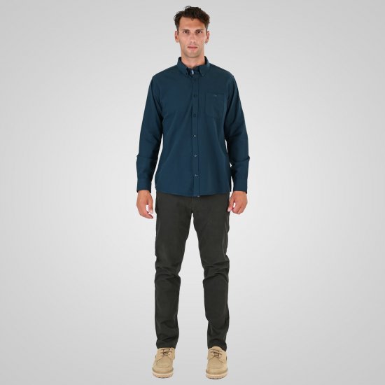 Double Outfitters GS-5225 Oxford-särk Tumeroheline - Särgid - Meeste suured särgid 2XL – 8XL