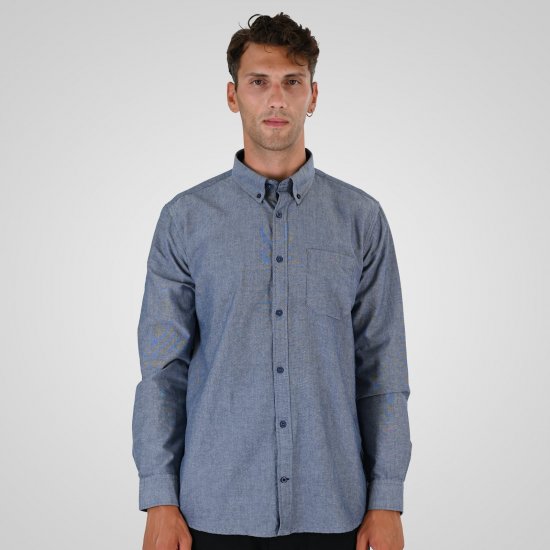 Double Outfitters GS-5225 Oxford-särk Helesinine - Särgid - Meeste suured särgid 2XL – 8XL