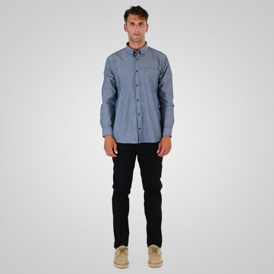 Double Outfitters GS-5225 Oxford-särk Helesinine - Särgid - Meeste suured särgid 2XL – 8XL