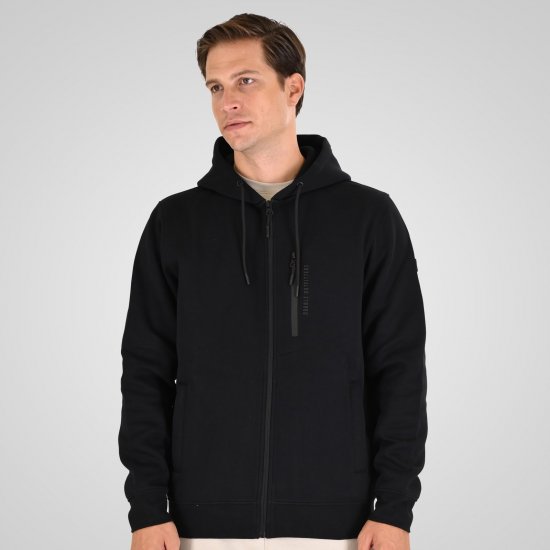 Double Outfitters MTOP-1160 Tõmblukuga kapuutsiga pusa Must - Sviitrid ja dressipluusid - Meeste suured kapuutsiga jakid suurustes 2XL – 14XL